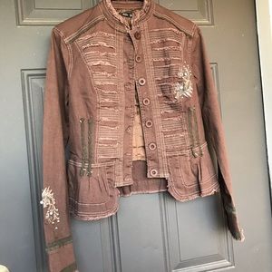 Brown bedazzled jacket